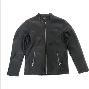 Motorcycle Leather Jackets Men/women Long Sleeve Casual Button Biker Blazer