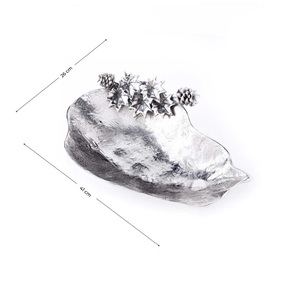 Grand bol de service de forme irrégulière pour décorations de fête de mariage Nouveau design Saladier en métal argenté et aluminium - Product Image 2