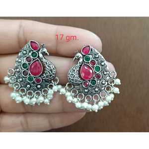 Boucles d'oreilles en perles de paon - Product Image 1