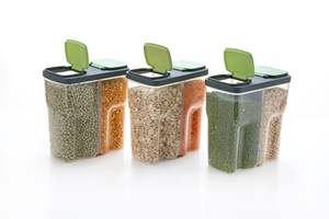 ภาชนะพลาสติกเก็บของ2ส่วน2ชิ้นแบบพรีเมี่ยมชุด2ช่องกันอากาศเข้าไมโครเวฟได้อย่างปลอดภัย MOQ96ผู้ผลิตขายส่ง - Product Image 3