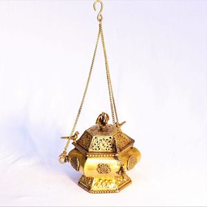 Latón Dhoop Dani Bakhoor Titular Loban Quemador Artesanía Nuevo estilo Hogar - Product Image 3