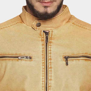 Chaqueta de cuero de motorista para hombre de la colección de invierno de aspecto atractivo, chaqueta de cuero para hombre de estilo lujoso de fabricante al por mayor - Product Image 6