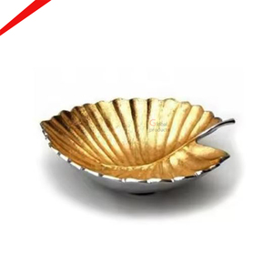 Bol para Servir Ensaladas de Verduras, Diseño Antiguo con Acabado Dorado, Ideal para Hoteles - Product Image 2