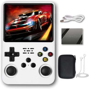 Consola de Juegos Portátil R36S, Consola de Videojuegos Retro de 3.5 Pulgadas con Batería Integrada, Estilo Portátil, Color Blanco - Product Image 1