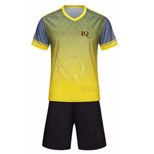 Uniforme de Fútbol de Manga Corta, Ligero y Transpirable, Personalizado en Color, de Alta Calidad, 100% Poliéster, para Equipos, en Venta - Product Image 1