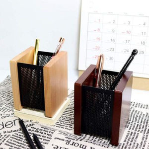 Porte-stylo de stockage de papeterie de bureau porte-stylo en bois au design antique porte-stylo en bois naturel de haute qualité au meilleur prix - Product Image 5