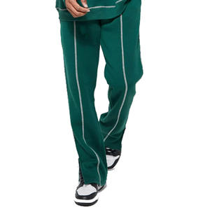 Élégant XL Taille Hommes Vert 100% Coton Polaire Évasé Survêtement Ensemble Conception Personnalisée Écologique Respirant Imprimé Hiver - Product Image 5