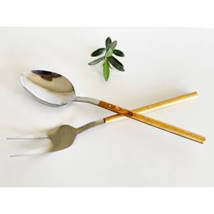 Juego de cubiertos de acero inoxidable directo de fábrica, juego de cubiertos de Metal plateado de diseño único hecho a mano, cubiertos útiles para restaurante y Hotel - Product Image 3