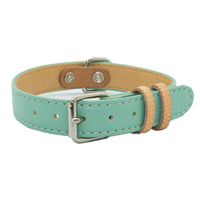 Collier de chien en cuir véritable de luxe écologique en gros d'usine de haute qualité petits moyens grands animaux de compagnie solide coton personnalisé