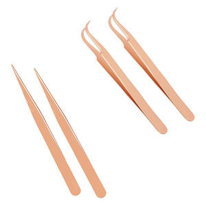 Ensemble de pinces à cils professionnelles en acier inoxydable outils d'extension de cils ventilés en grande quantité pour une utilisation en beauté - Product Image 1