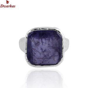 แหวนทรงค้อนสำหรับสุภาพสตรีและหญิงสาวแบบปรับได้ทำจากเงินแท้925อัญมณี - Product Image 3