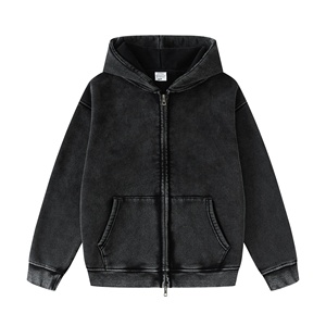 Sweat à capuche surdimensionné à épaules tombantes en coton 100% avec lavage à l'acide et logo personnalisé, poids lourd, 400GSM 450GSM pour la vente en gros - Product Image 1