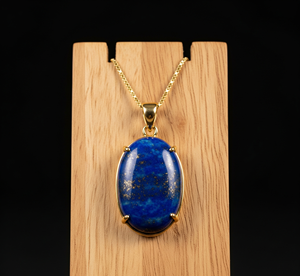 Wholesale 925 Sterling Silver Dainty Chain Bohemian Natural <b>Lapis</b> <b>Lazuli</b> Oval Shape <b>Pendant</b> Healing Crystal Fashion <b>Pendants</b> - Product Image 5