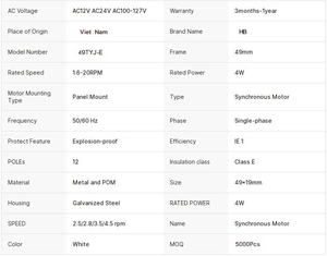 Durable 49TYJ Single Phase AC Synchronous Motor for Continuous Operation in Cooling and Ventilation <b>Fans</b> - Product Image 5