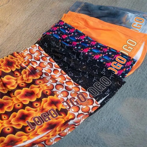 Pantalones cortos de baño informales de secado rápido ecológicos con logotipo personalizado para hombre, bañadores de playa de verano con patrón sólido de sublimación - Product Image 2