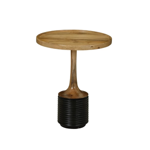 Juego de 2 Mesitas de Noche Modernas de Mármol y Madera con Acabado Negro - Product Image 1