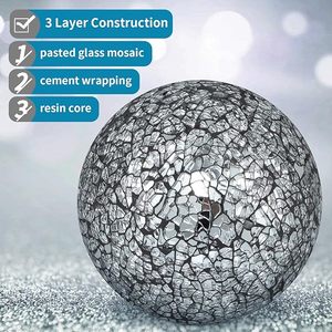 Esfera de cristal de mosaico Art Deco moderno, diseño creativo, adornos de bolas doradas para decoración del hogar, regalo de Navidad - Product Image 4