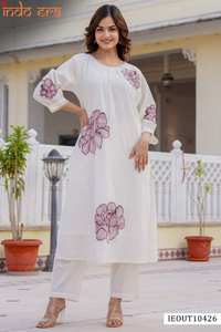 Wholesale Cotton Printed Stylish <b>Kurti</b> WIth Bottom Collection rate Available at Discounted Rates - Product Image 2