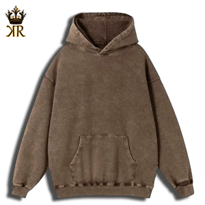 Sweat à capuche pour homme en coton 100% de haute qualité, manches longues, logo imprimé personnalisé, broderie, tissu épais, sweat à capuche d'hiver, lavage à l'acide - Product Image 1