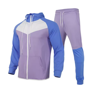 Chándal deportivo de dos piezas de invierno ajustado de algodón 100% ecológico para hombre - Product Image 6