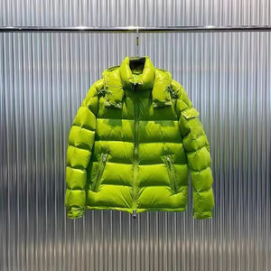 Chaqueta de Invierno para Hombre, Nueva, de Alta Calidad, Tejida, Cortavientos, con Capucha, Cuello Alto, Logotipo Frontal, Abrigada - Product Image 4