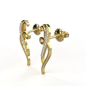 ต่างหูเพชร avarta 18K สำหรับผู้หญิงและผู้หญิง - Product Image 2