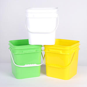 थोक 10 एल प्लास्टिक बकेट वर्ग बकेट प्लास्टिक की रोटी के साथ भोजन ग्रेड आयताकार बकेट कस्टम रंग - Product Image 2