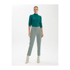 กางเกงผู้หญิงลายแครอทในผ้าวิสโคส, กางเกงสวมใส่สบาย - Product Image 2