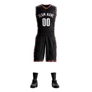 Uniformes de basket-ball réversibles par sublimation faits sur mesure en polyester pour hommes - Product Image 2