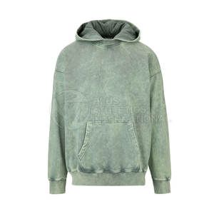 Sudaderas con capucha de lavado ácido para hombre, sudadera cómoda mezclada de algodón para ropa de calle y ropa informal, sudaderas con capucha de lavado ácido para hombre a la moda - Product Image 1