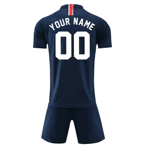 Conjunto de Camiseta y Pantalones Cortos de Fútbol Personalizables al por Mayor, Unisex, Tallas Grandes, Transpirables, de Secado Rápido, 100% Poliéster, Premium para Verano - Product Image 1