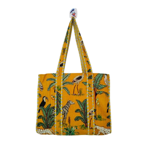 Bolso de Mano Acolchado de Algodón para Mujer, Bolsa Grande Ecológica, Reversible, para Fiesta EN LA Playa, Estilo Indio - Product Image 1