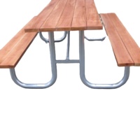 Meubles en bois pour bébés en gros d'usine à l'extérieur du banc de parc Table de pique-nique pour enfants Ensemble table et chaises pour activités de plein air