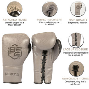 Gants de boxe à lacets de haut niveau pour l'entraînement à la compétition de sparring-pour l'entraînement et la protection contre le combat - Product Image 6
