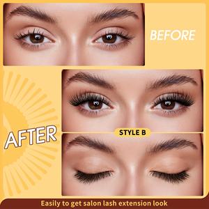 Ensemble de cils magnétiques 3D avec pince d'application - Kit de faux cils sans colle et sans alcool, facile à utiliser - Product Image 5