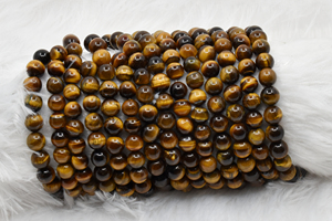 Populares Cuentas Redondas Lisas de Ojo de Tigre Amarillo de 8MM, Piedras Preciosas Naturales Sueltas al por Mayor - Product Image 6