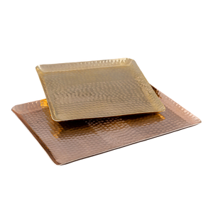 Bandeja para servir alimentos de aluminio fundido cuadrado de diseño moderno, herramientas de ensalada niqueladas para uso doméstico, Hotel, boda y fiesta - Product Image 1