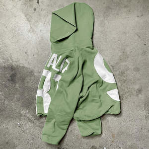 New Arrival Custom 100% Cotton Distressed Embroidery Patchwork Hoodie Mens Raw Cut Acid Wash Premium Sweatshirts with No <b>Strings</b> - Product Image 5