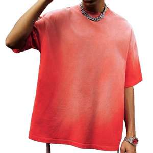 Camiseta de Hombre de Alta Calidad, 100% Algodón, Transpirable, de Manga Corta, Estilo Casual, Holgada, Vintage, Lavada al Ácido, Color Sólido - Product Image 6