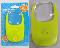 Pocket LED Magnifier Light 2.5X Lens Various Color Options Dong Phuong Brand Plastic Material 1 Year Warranty for Grandparents