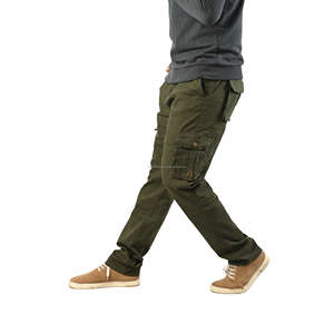 Pantalones cargo para hombre, ropa informal de algodón con múltiples bolsillos, Pantalones rectos a rayas curvas para hombre, el mejor Color para adultos - Product Image 3