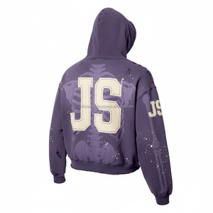 Sudadera con capucha y cremallera de lana pesada 450 GSM sudadera gruesa de invierno con capucha estampada streetwear logotipo personalizado bordado sudaderas básicas para mujer - Product Image 5
