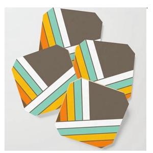 Unique Design Coaters Tea <b>cup</b> coaters multi color With <b>Enamel</b> printed Kitchenware Tea <b>Cup</b> Serving Coasters wholesale price - Product Image 1