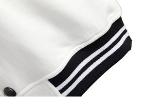 Mens Fashionable 100% Wool Varsity Jacket Stand Collar Patchwork Winter Hip Hop <b>Street</b> Casual Outerwear OEM - Product Image 3