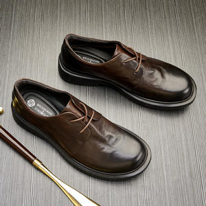 Chaussures mocassins en cuir de veau avec détails cousus à la main et soutien de la voûte plantaire, chaussures de ville pour hommes - Product Image 4