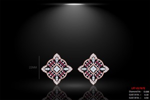 Ensemble de pendentifs en diamant naturel certifié IGI pour femmes, or 14 carats, 1,87 carat, couleur EF, taille brillant, clarté VVS VS, bijoux fins de luxe - Product Image 4