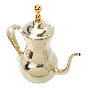 <b>Royal</b> Style Brass Metal Tea Pot Dallah For <b>Catering</b> Usage Serveware Items Arabic Tea Pot Kettle Arabic Tea Pot Premium Quality - Product Image 2