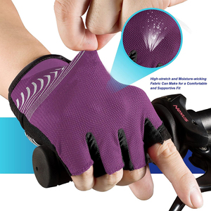 Gants de cyclisme demi-doigts unisexes de haute qualité gants de vélo en polyester respirants pour la fonction coupe-vent d'été - Product Image 5