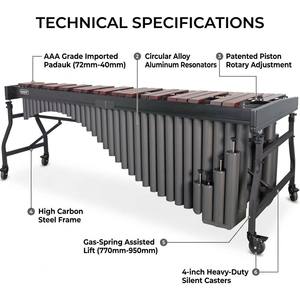 Marimba Profesional de 5 Octavas para Conciertos, Barras de Tono de Padauk, Instrumento de Percusión para <span class=keywords><strong>Orquesta</strong></span> - Product Image 2