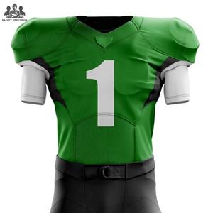 Camiseta de Fútbol Americano de Manga Corta para Hombre, con Logotipo Personalizado, Tallas Grandes, Transpirable, de Secado Rápido, Conjuntos de Alta Calidad para Equipos, 100% - Product Image 3